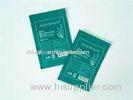 Green Aluminum Foil Cosmetic Packaging Bags , Two Layers Laminated 3 Side Heat Seal Foil Bag