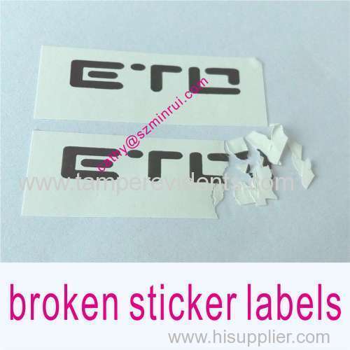Manufacture custom securtiy warranty labels sticker in China