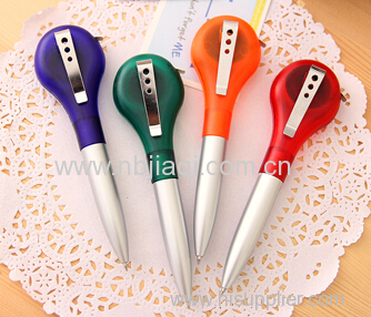 Multi-functional tapeline ball pen with metal clip