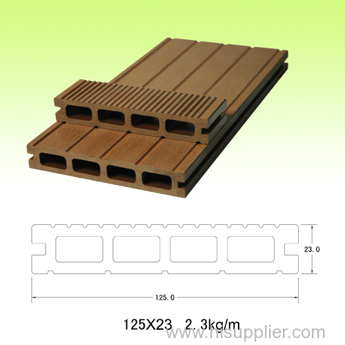 125*23mm outdoor hollow wpc decking