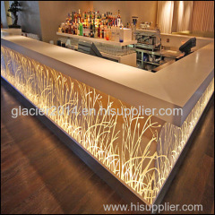 Bar counter in solid surface