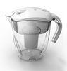 White Alkaline Water Jug / Alkaline Water Filter Pitcher , 400L Filter Life