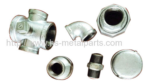 Galvanized malleable iron sand casting pipe fittings