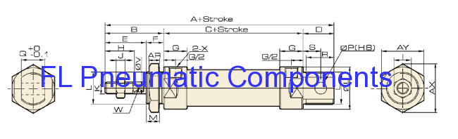 MAL32X75 Aluminum Air Cylinders