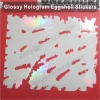 Glossy White Reflect Hologram Shine Ultra Destructile Vinyl Materials,Glossy Holographic Destructive Label Materials