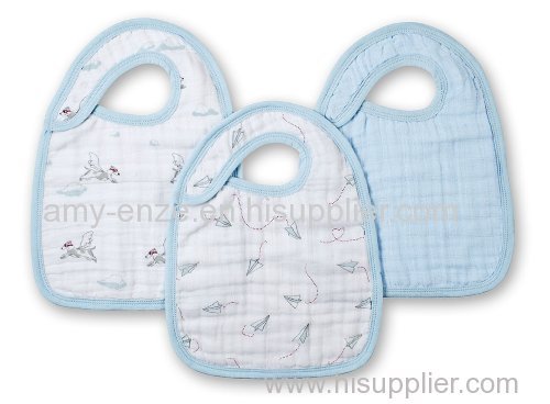 Baby bibs with printed patterns