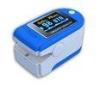 Light Blue Potable Fingertip Pulse Oximeter with Alarm AH - 50D