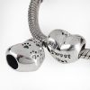 European Style Sterling Silver My Sweet Pet Heart Beads Wholesale