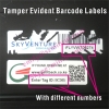 Custom Cannot Remove Warranty Barcode and QR Code Stickers,One Time Use Eggshell Barcode Stickers,Security Destructible