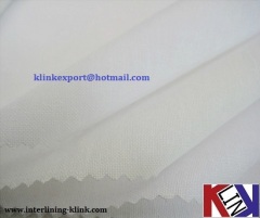 Resin Finsh Woven Polyester Coated Lining