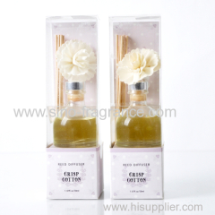 Home fragrance diffuser / 50ml reed diffuser, 8pcs rattan sticks and a wooden flower