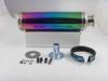 Colorful Polished Stainless Steel Motorcycle Exhaust Pipe , Motorcycle Slip On Mufflers