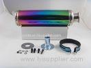Colorful Polished Stainless Steel Motorcycle Exhaust Pipe , Motorcycle Slip On Mufflers