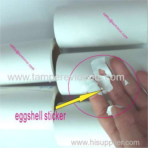 Minrui manufacture cheaper rolling security label sticker paper