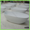 Matte white stand alone bath tub