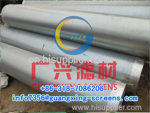 SS304 aperture0.5mm wire wrap water well screen pipe (manufacturer)