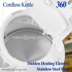 Hot Sale White Plastic Electric Kettle 1.5L automatic quick boiling commercial electric kettle Hidden heating element