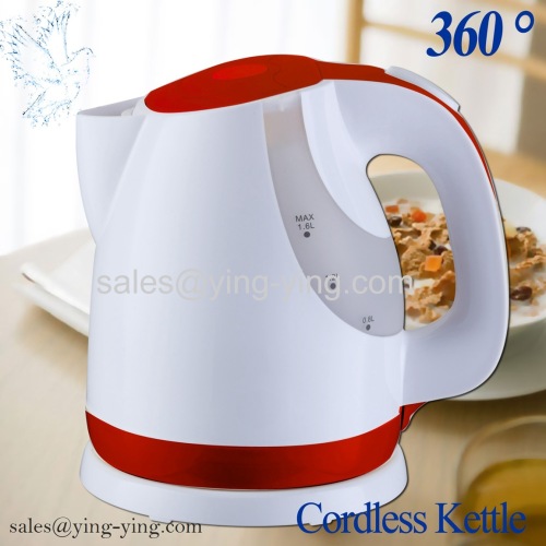 Hot Sale White Plastic Electric Kettle 1.5L automatic quick boiling commercial electric kettle Hidden heating element