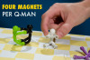New novelty mini flexible PVC material q-man magnets magnetic toy