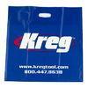 Blue Die-cut Patch Handle Bags HDPE LDPE Plastic Retail Bags Degradable