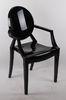 Modern Black Louis Ghost Chair , Fireproof Plastic Ballroom / Church Chair