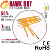 Hawksky fashion design plastic led bulb lights