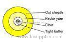 Indoor Optical Fiber Cable , GJFJV Single mode / Multimode Optic Cable