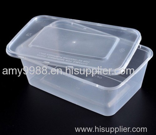 Disposable Takeaway Microwaveable Plastic Food Container (750ML)