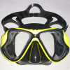 Scuba diving mask with Rubber treatment and liquid silicone