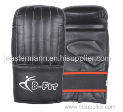 Leather Bag Gloves Mitts with Elastic Closure