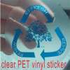 Custom round clear vinyl stickers with logo