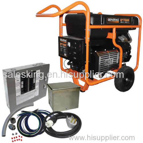 Generac GP17500E - 17,500 Watt Electric Start Portable Generator w/ Power Transfer Kit