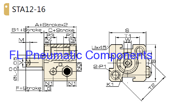 STA Single Acting Type Compact Cylinder