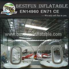 Outdoor inflatable camping bubble tent