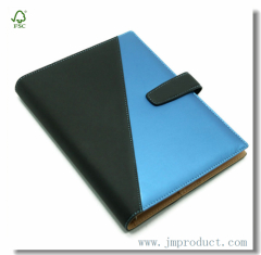 trendy simulate leather diary notebook wtih magnetic snap-college ruled