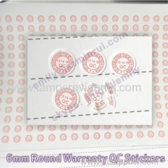 Custom Round Destructive Breakaway Security Warranty QC Stickers With Warranty Dates Choice Electronics Screw Warranty