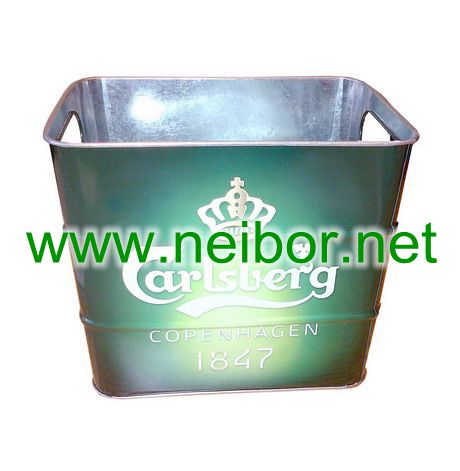 galvanized tin ice bucket metal beer bucket beer cooler