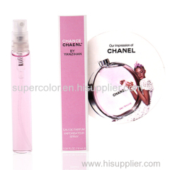 Female Chanel 10ml Mini Glass Bottle Spray Tube Perfume With Colorful Box