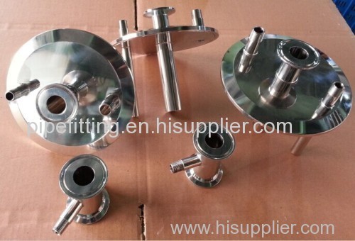 Sanitary stainless steel end cap customs parts lid parts