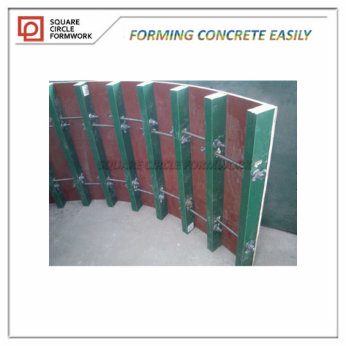 Adjustable curved wall formwork system