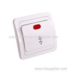 flush 1 gang 2 way wall switch with light