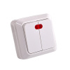 european 2 gang wall switch with light