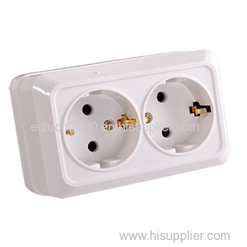 european double wall socket