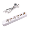 european 6 gang extension socket with wire