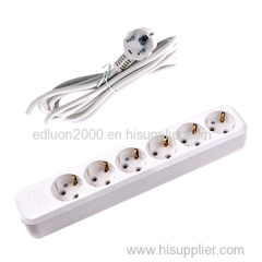european 6 gang extension socket with wire