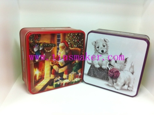 Christmas gift metal packaging box