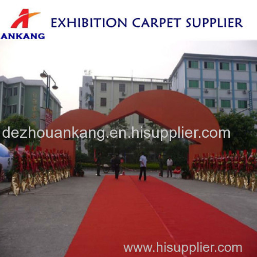 Nonwoven needle punched exhibition carpet