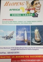Ocean and Air freight rates from Guangdong to Lagos