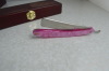 RenRen Stainless Steel Straight Razor Pink Lady