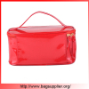 Red shining PVC makeup new design cosmetic zip lock bag